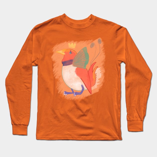 King Bird of Paradise Long Sleeve T-Shirt by JessaCreation